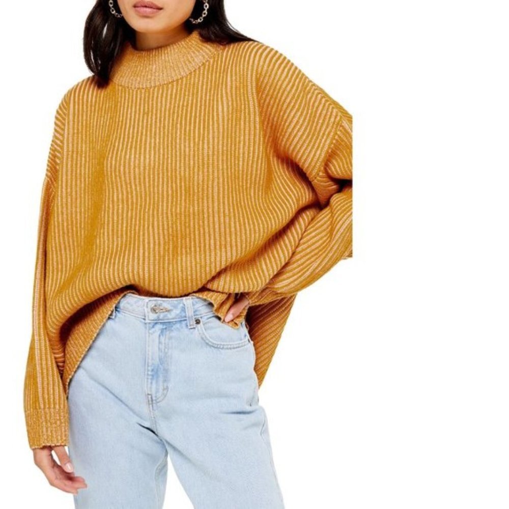 Topshop Mock Neck Sweater